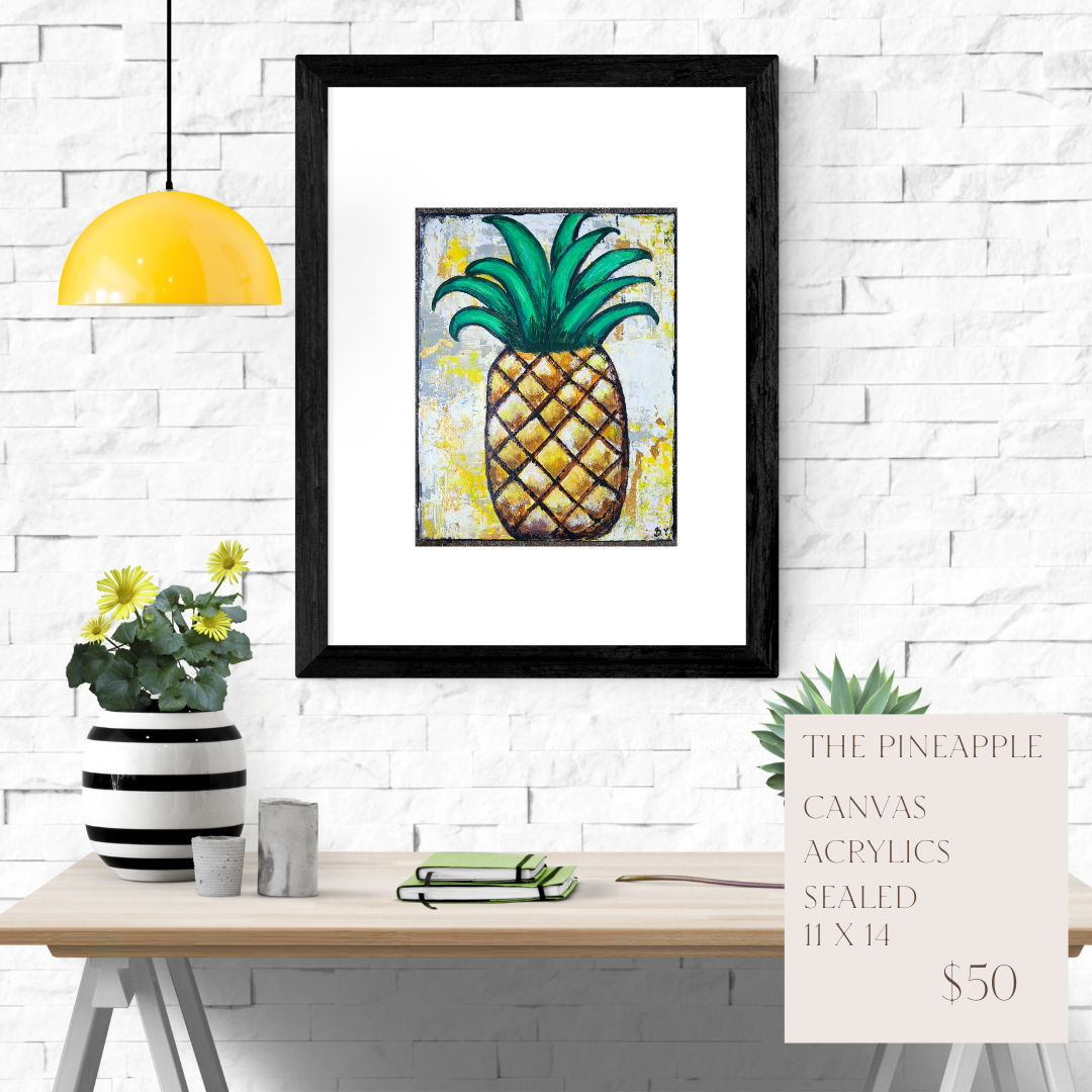 Pineapple Canvas 11 x 14