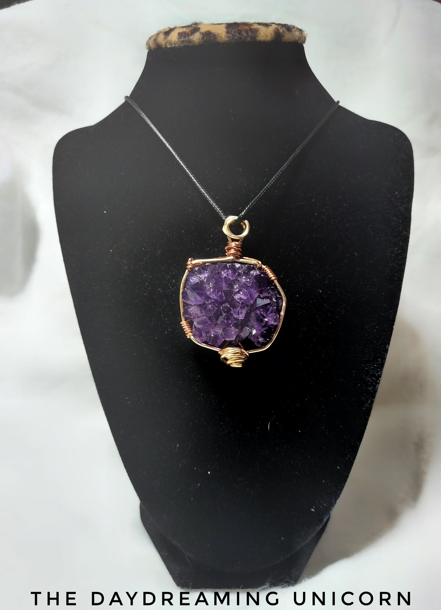 Crystal stone pendant: Amethyst  Cluster