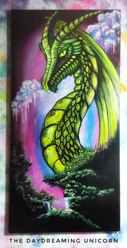 Artwork Painting: Green Dragon