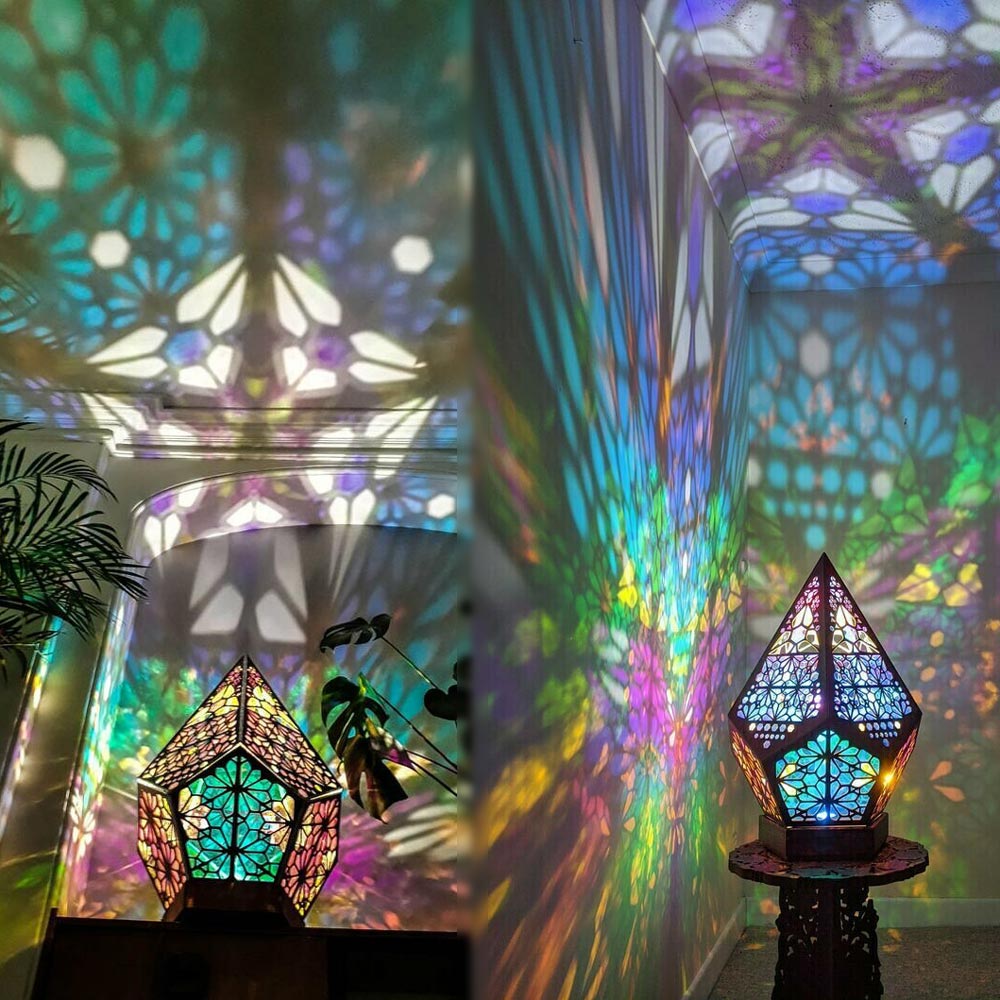 Bohemian lamp stained glass