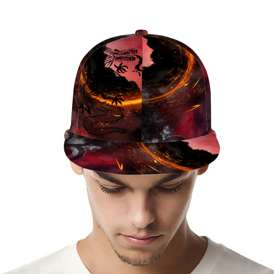 Red Dragon  Custom All Over Print Unisex Adjustable Trucker Hat