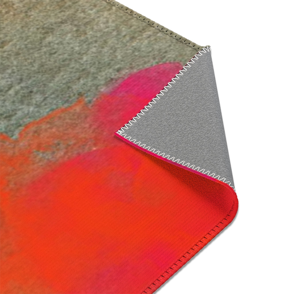 Abstract color tones area rug