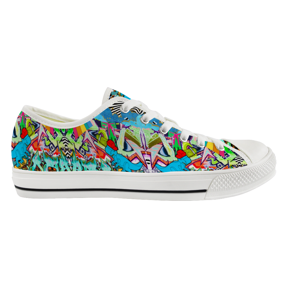 Urban Dino Canvas Shoes Low Top Sneakers