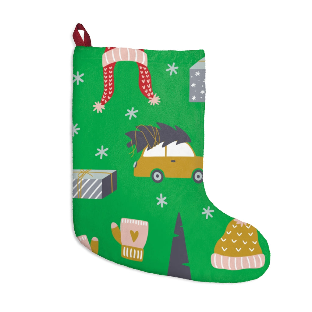 Vintage Holiday Christmas Stocking