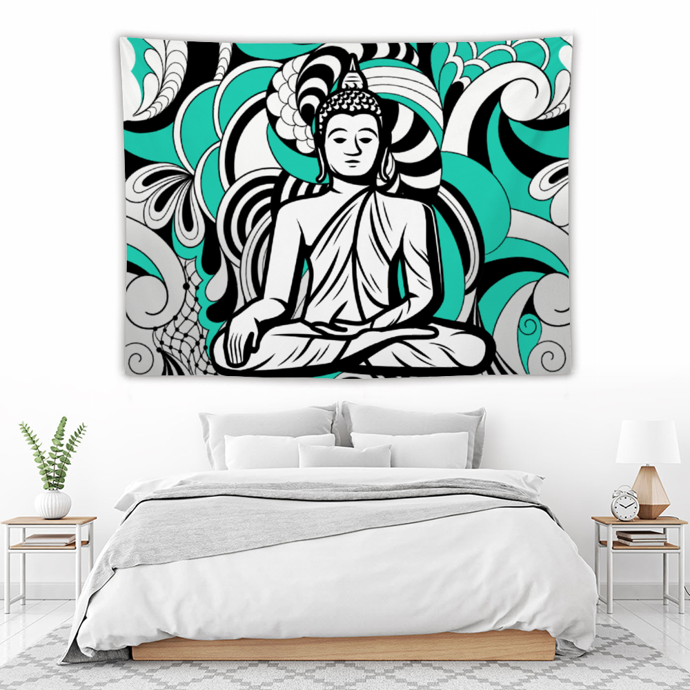 Buddha zen Tapestry  59" × 79''