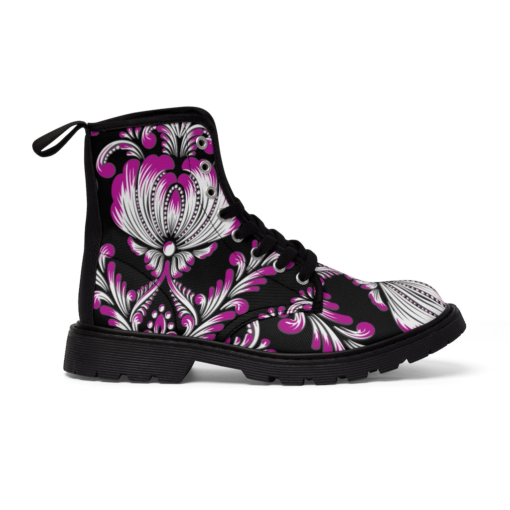 Pink Baroque Women's Canvas Boots