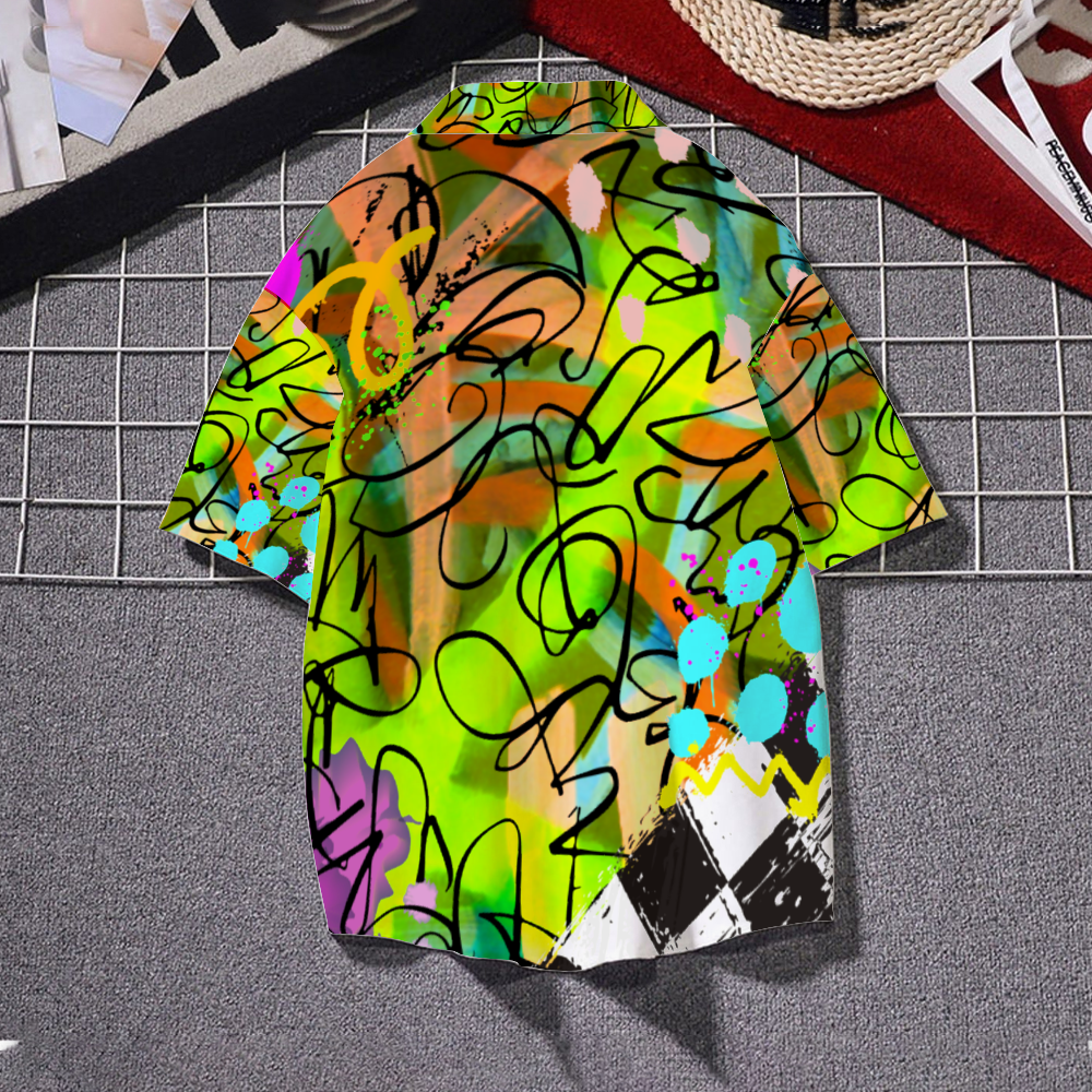 Graffiti style Short Sleeves Shirt Unisex Hawaiian shirt