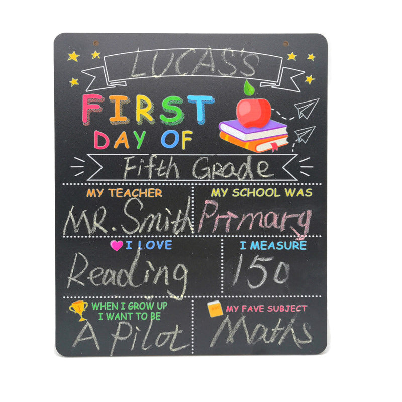 My first day of school chalkboard sign