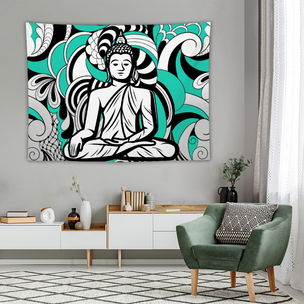 Buddha zen Tapestry  59" × 79''