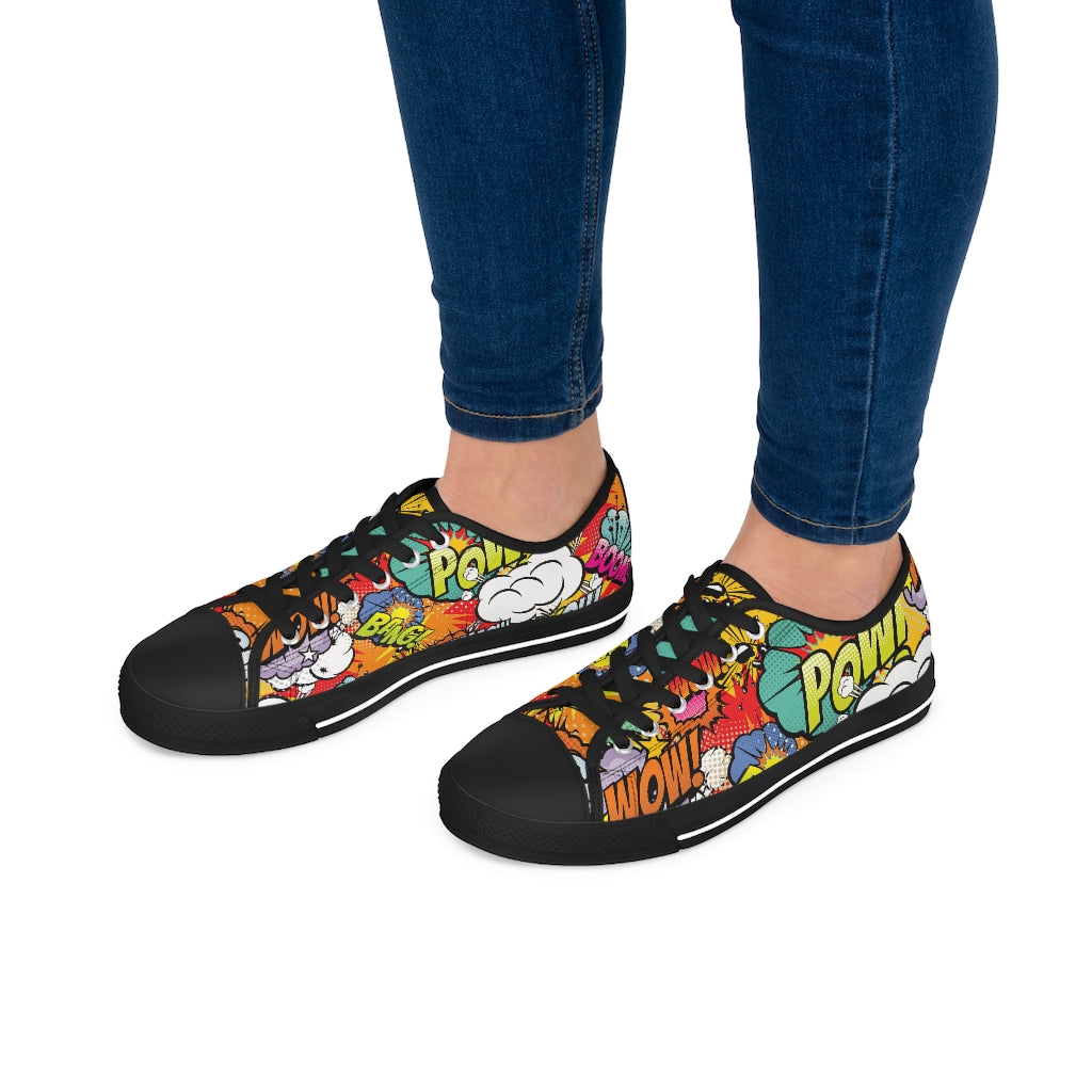 Comic book Women's Low Top Sneakers