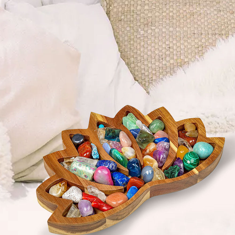 Wooden lotus tray