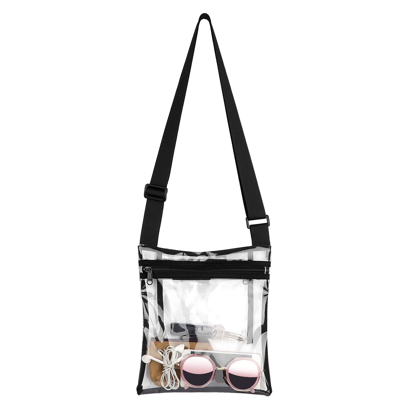 Stadium cross body bag clear 9"