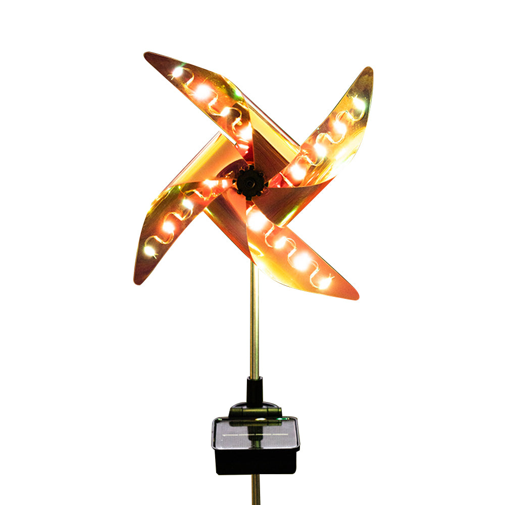 Solar windmill garden lights