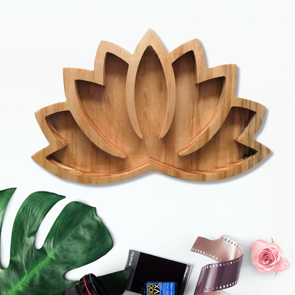 Wooden lotus tray