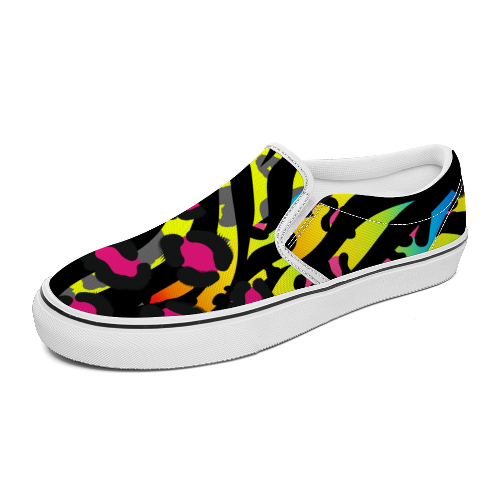 Neon animal  Unisex Slip On Shoes