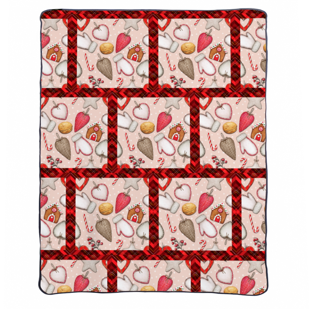 Christmas Sherpa Fleece Blanket 1 Sided Printing