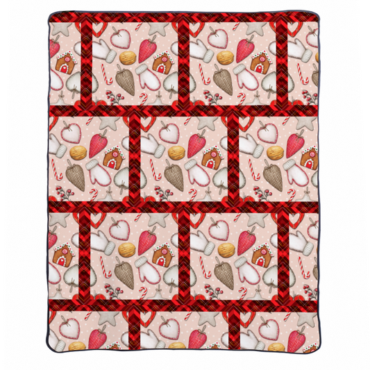 Christmas Sherpa Fleece Blanket 1 Sided Printing