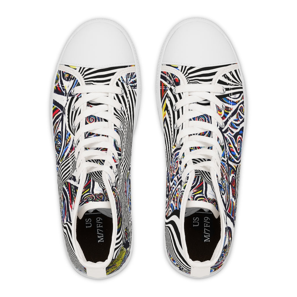 Abstract mind Women's High Top Sneakers