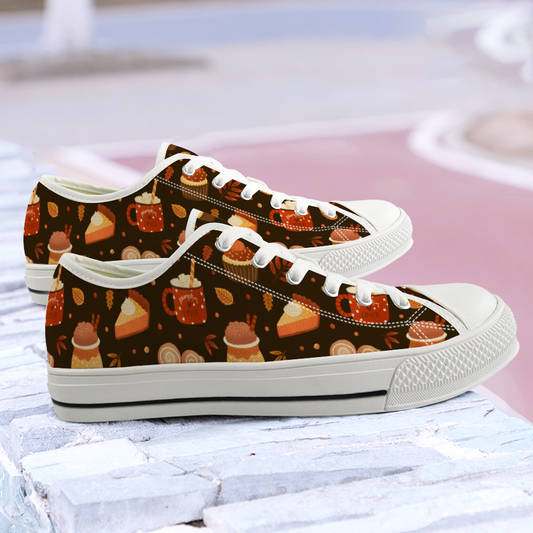 Pumpkin spice  Canvas Shoes Low Top Sneakers