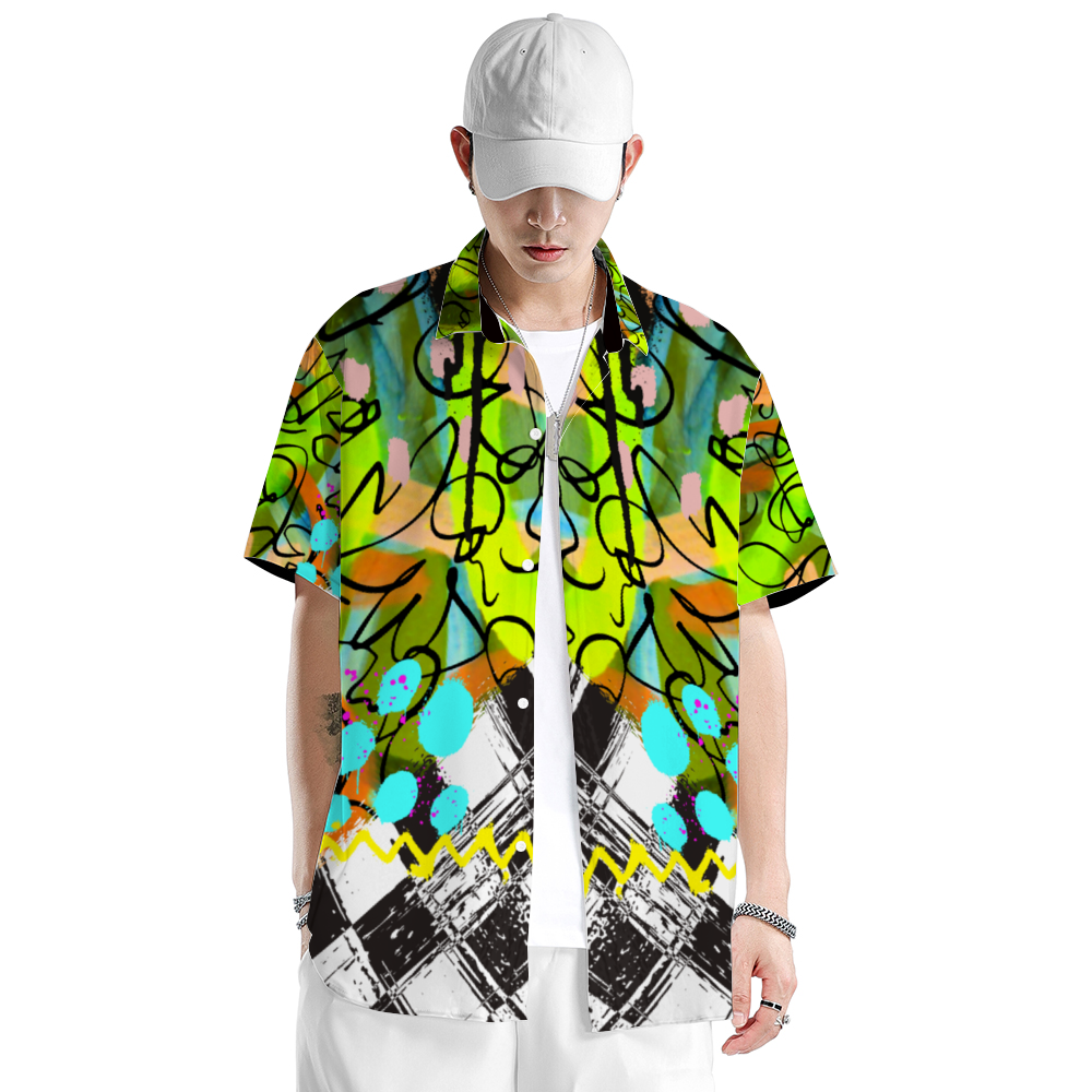 Graffiti style Short Sleeves Shirt Unisex Hawaiian shirt