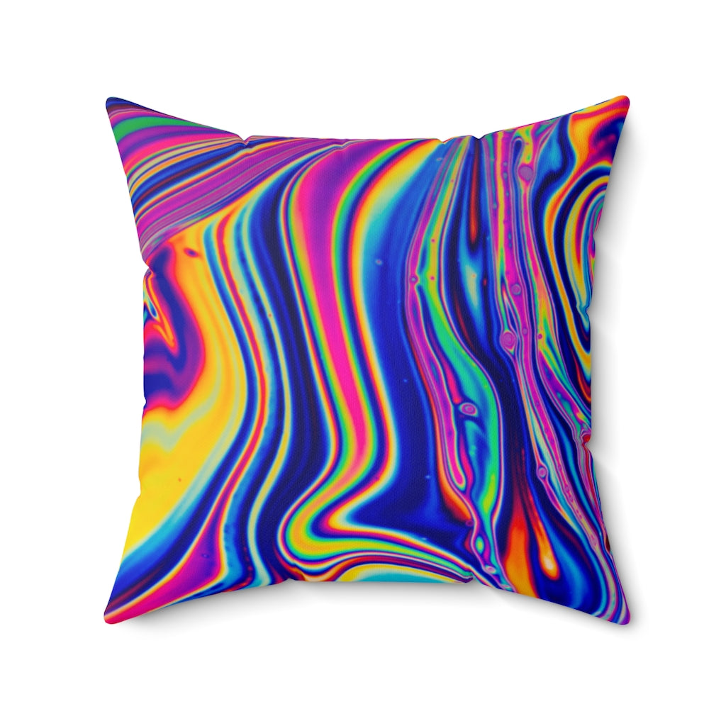 Trippy Spun Polyester Square Pillow