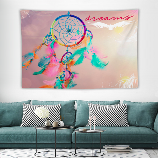 Dreamcatcher dreams Tapestry Wall Hanging 39" × 59''