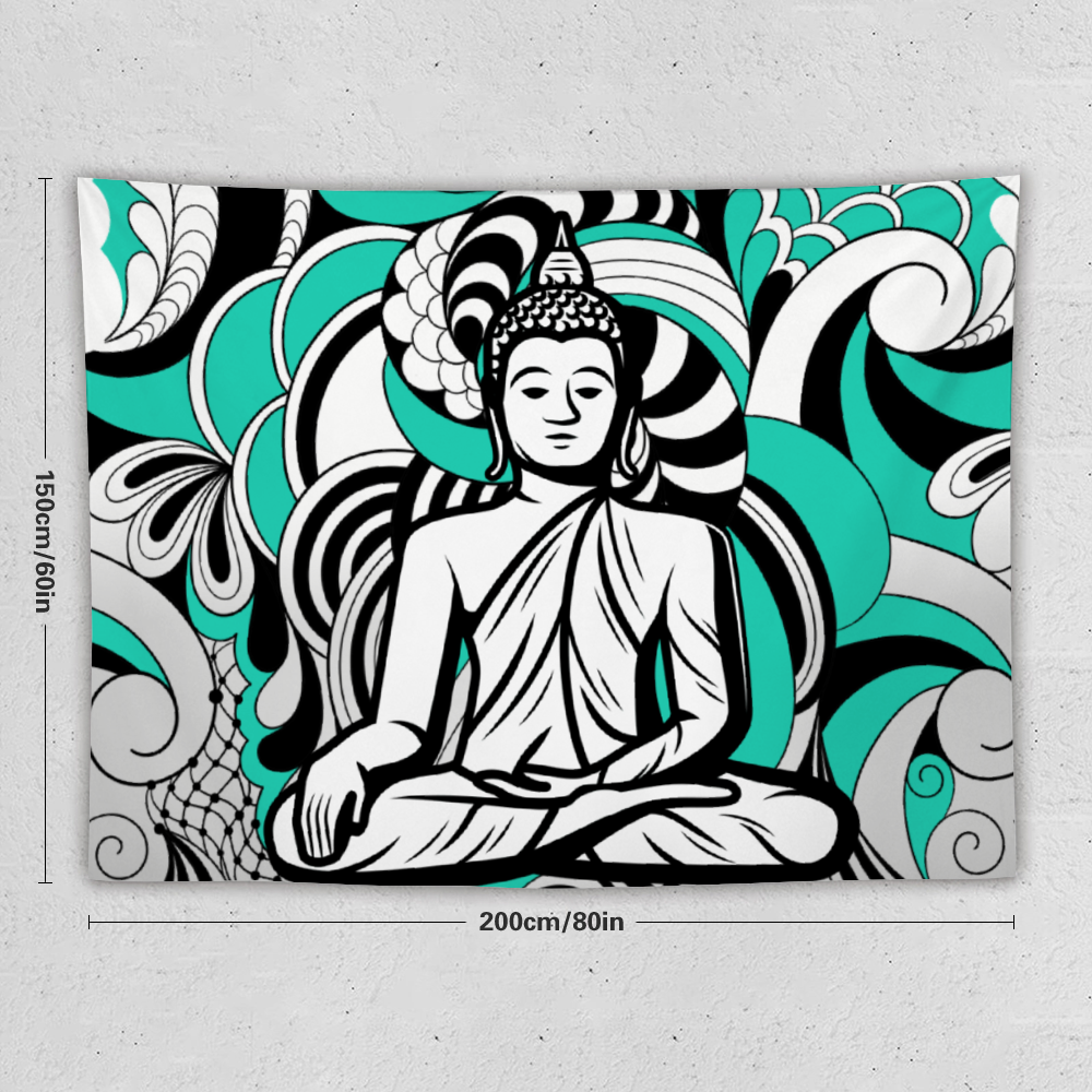 Buddha zen Tapestry  59" × 79''