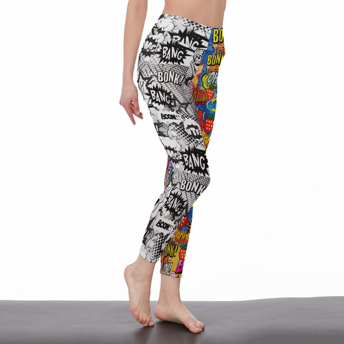 half and half comic book  Women's Casual Leggings