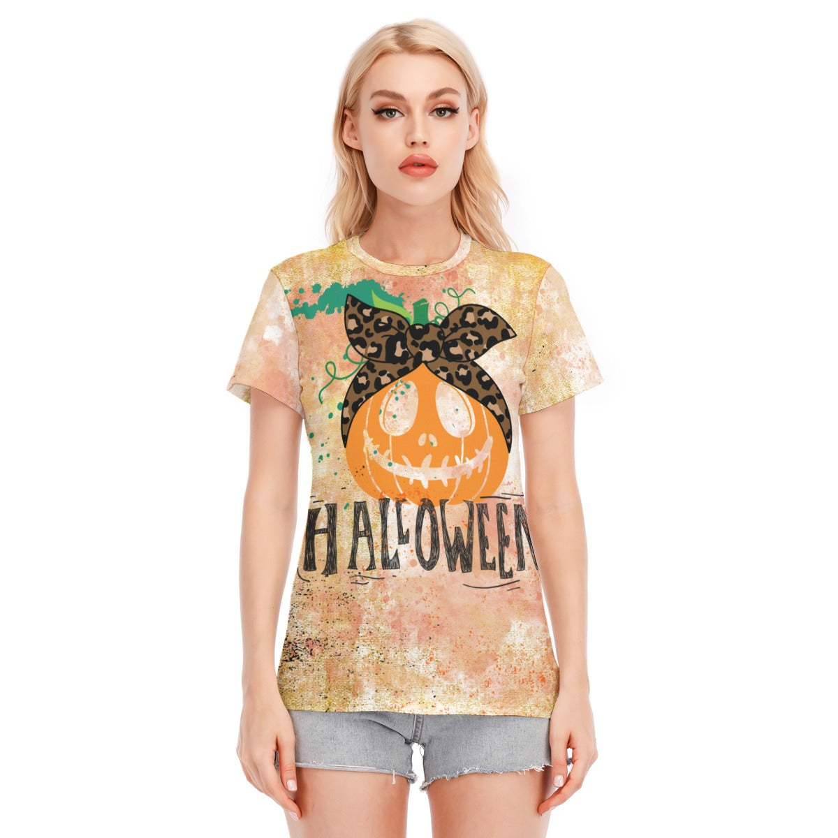 Halloween Women's Round Neck T-Shirt | 190GSM Cotton