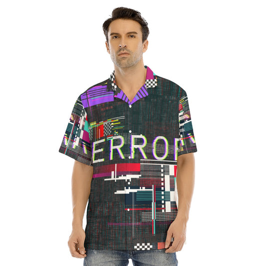 Error glitch All-Over Print Hawaiian Shirt With Button Closure