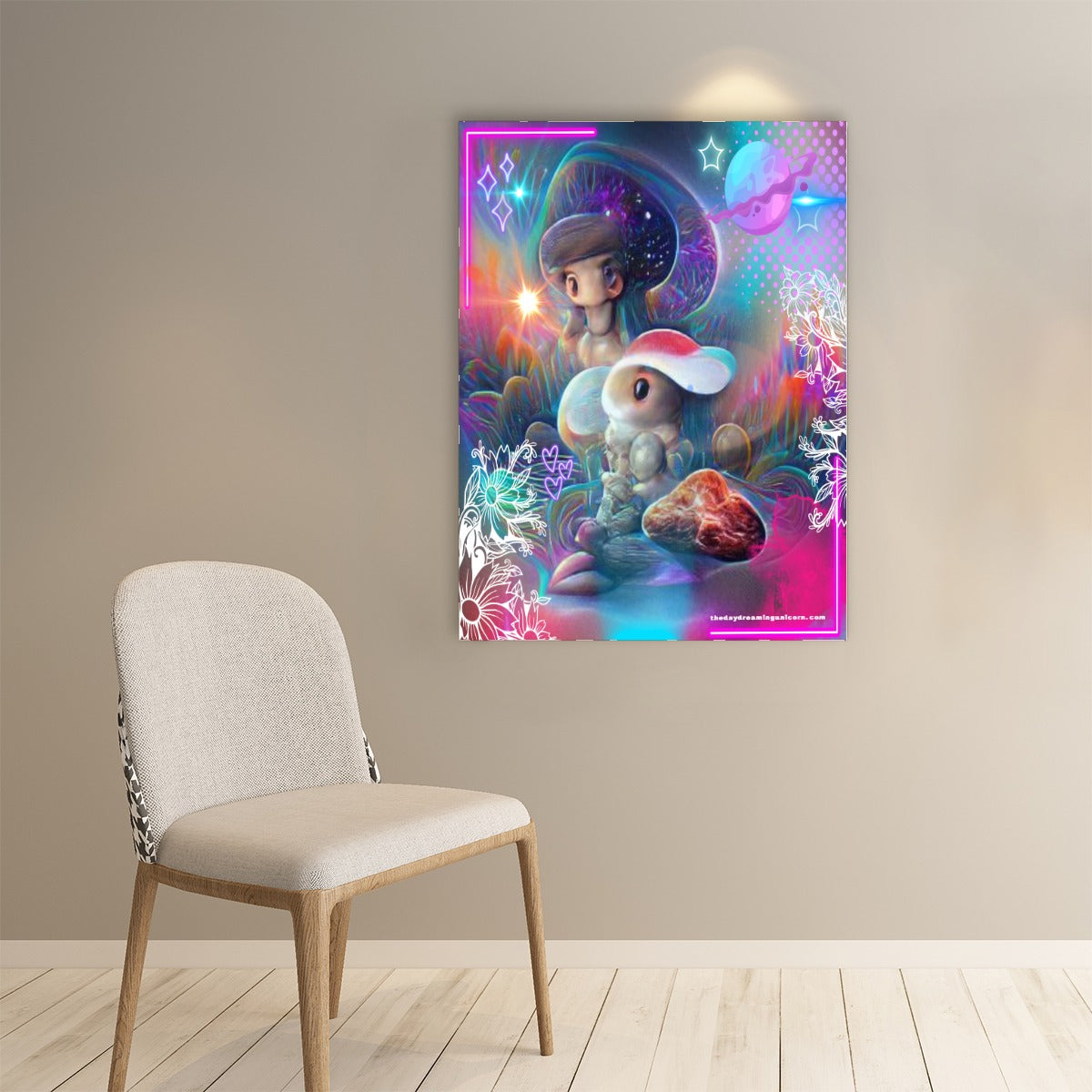 Galaxy bunny Paper poster