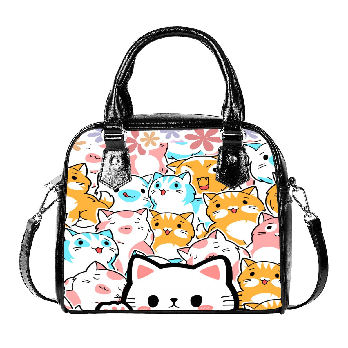 Kawaii cats Handbag With Single Shoulder Strap