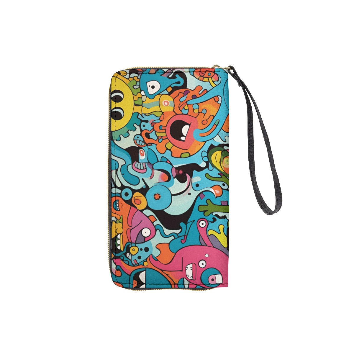 Abstract  Wallet With Black Hand Strap