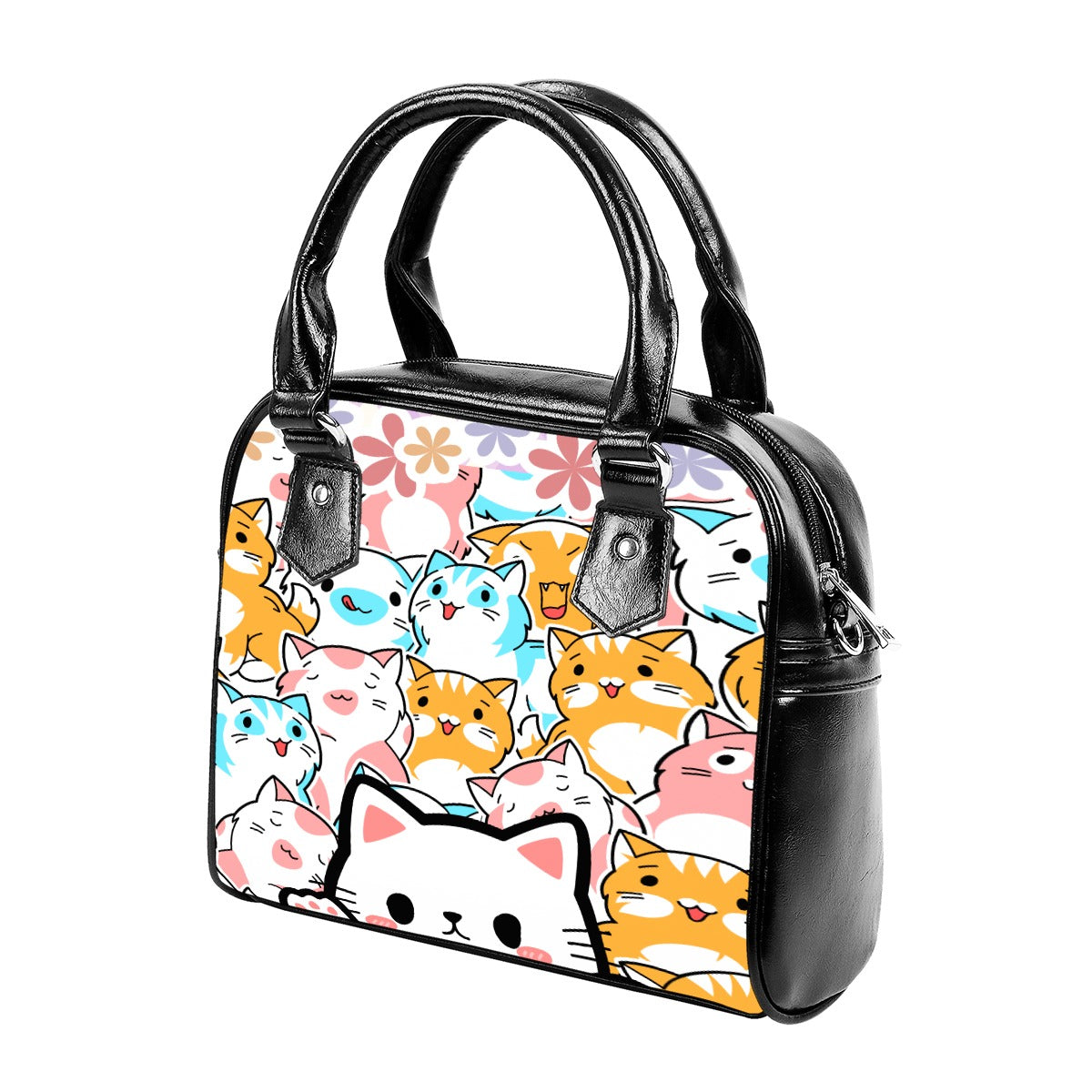 Kawaii cats Handbag With Single Shoulder Strap