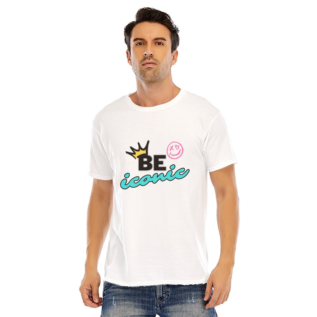 Be iconic O-neck Short Sleeve T-shirt | 180GSM Cotton (DTF)