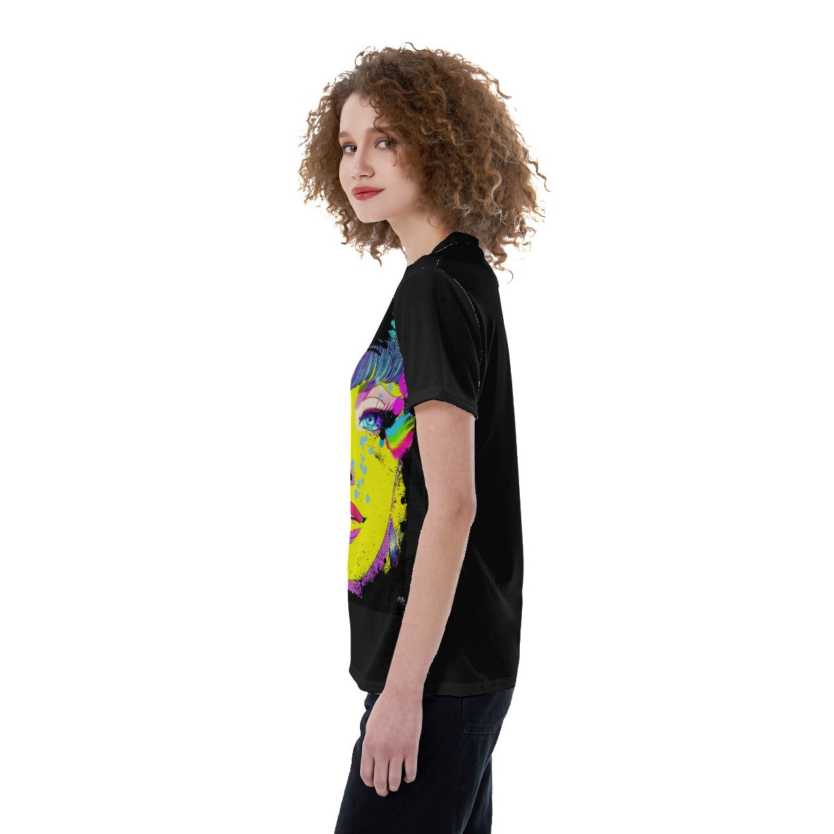 Abstract  V-neck Women's T-shirt