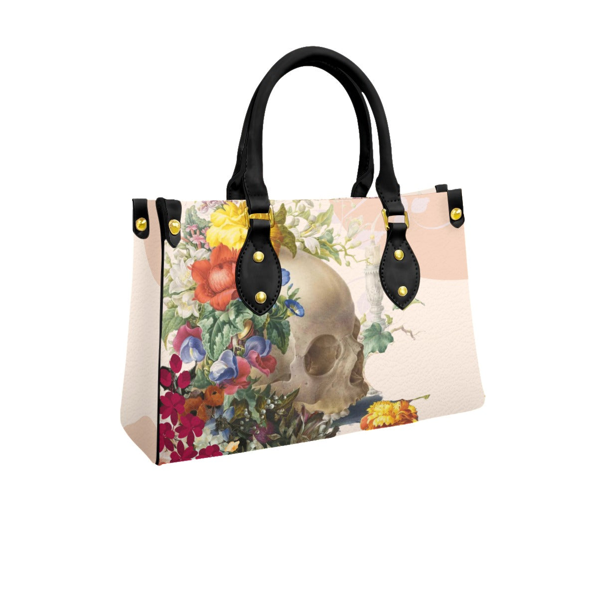 Skull & Flowers PU Handbag