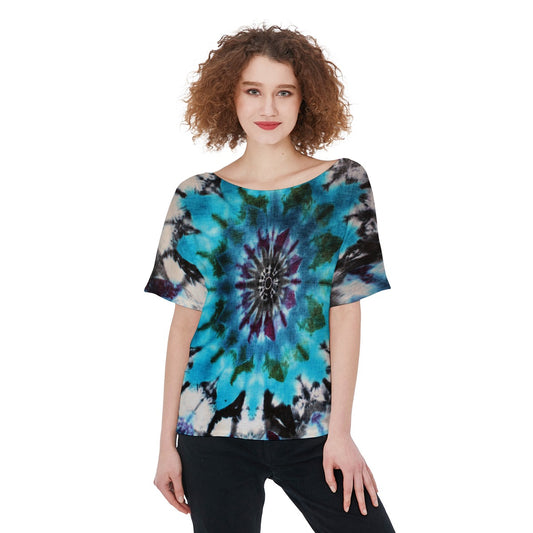 Blue tie Dye All-Over Print Women's T-Shirts