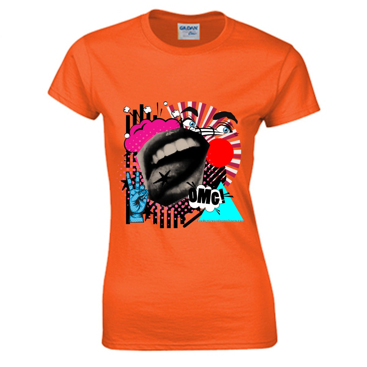 Abstract Pop art Women's O-neck T-shirt | Gildan 180GSM Cotton (DTG)