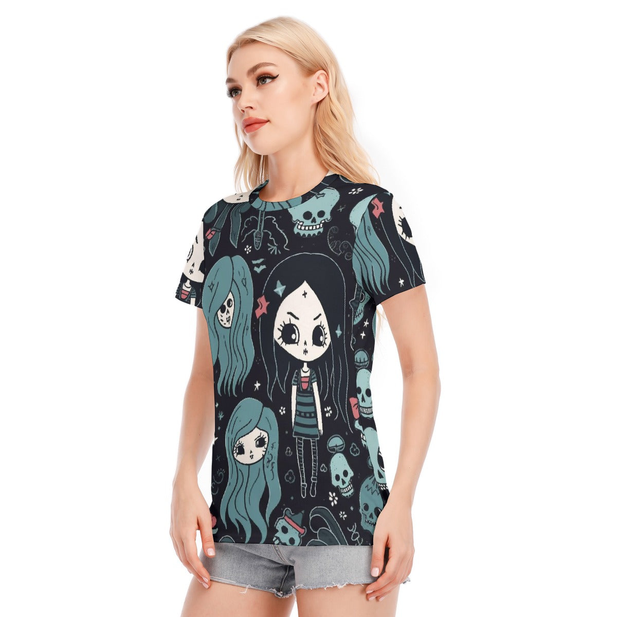 Halloween Women's Round Neck T-Shirt | 190GSM Cotton