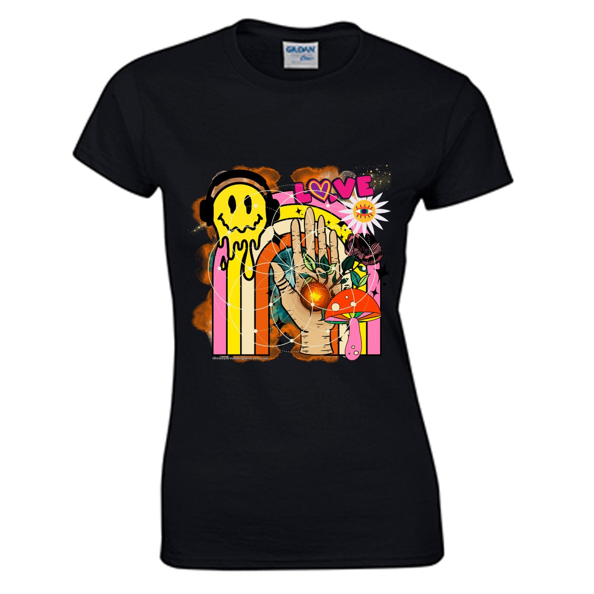 Trippy love Women's O-neck T-shirt | Gildan 180GSM Cotton (DTG)