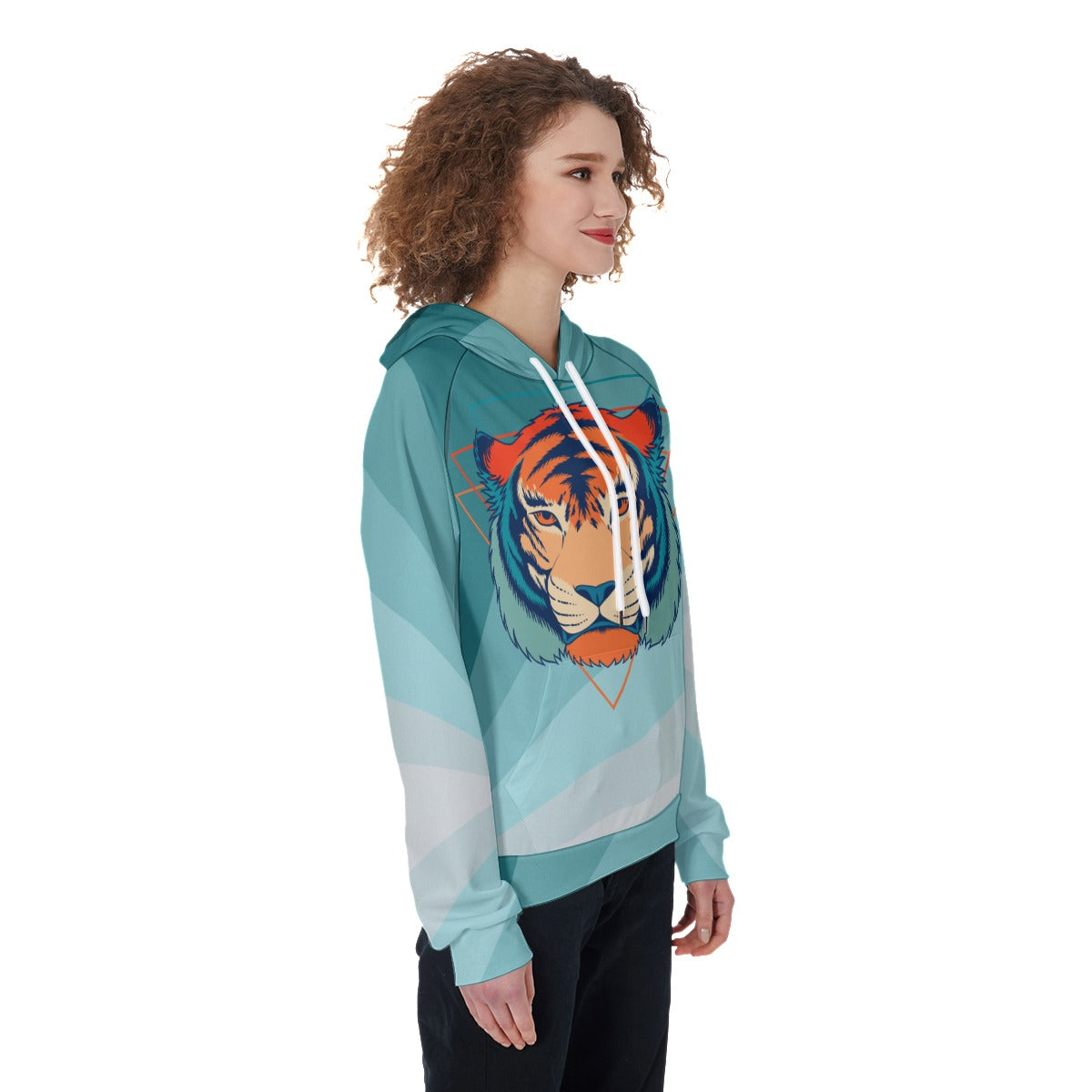 Tiger Women's Raglan Pullover Hoodie