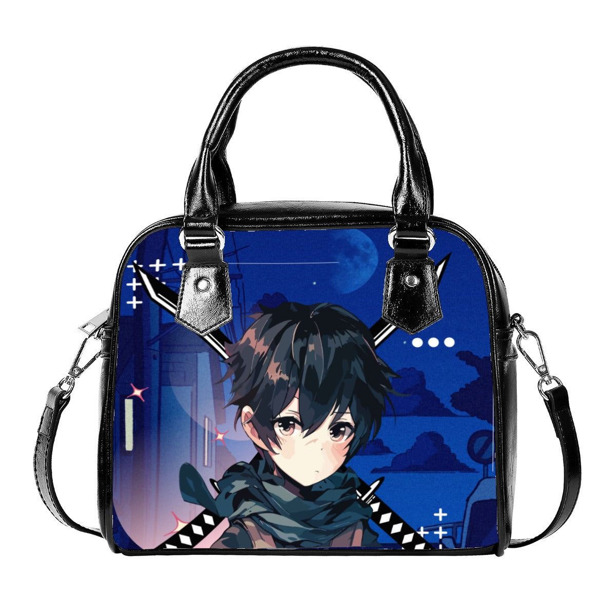 Anime blue Handbag With Single Shoulder Strap