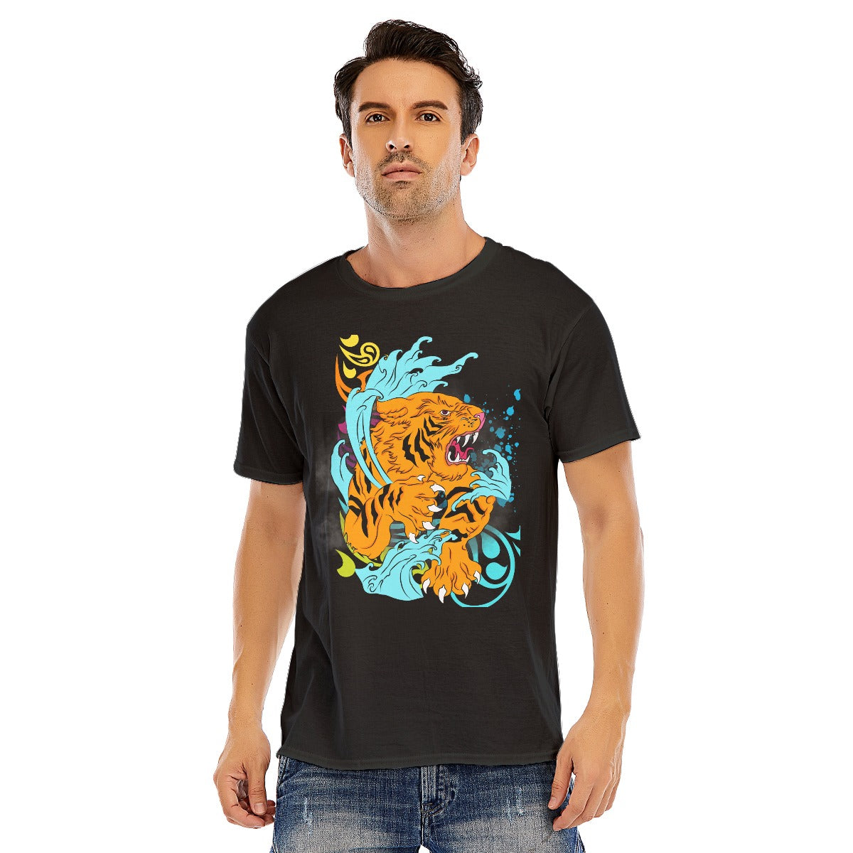 Tiger Unisex O-neck Short Sleeve T-shirt | 180GSM Cotton (DTF)