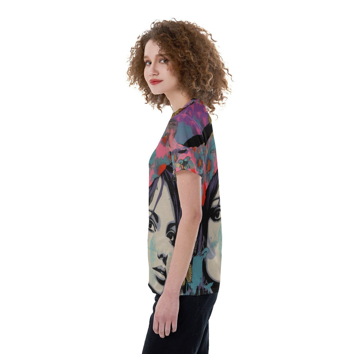 Abstract  V-neck Women's T-shirt