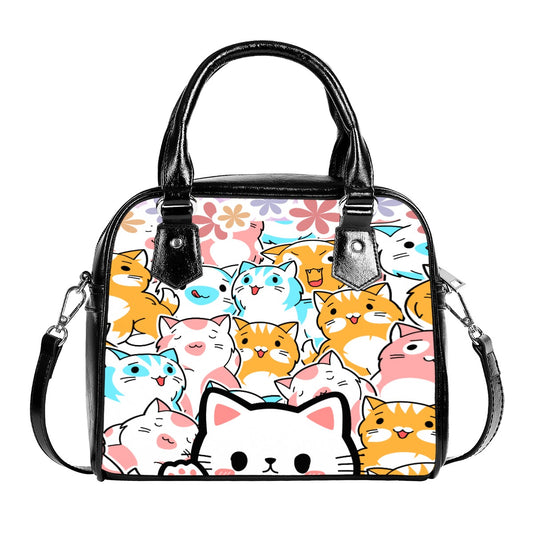 Kawaii cats Handbag With Single Shoulder Strap