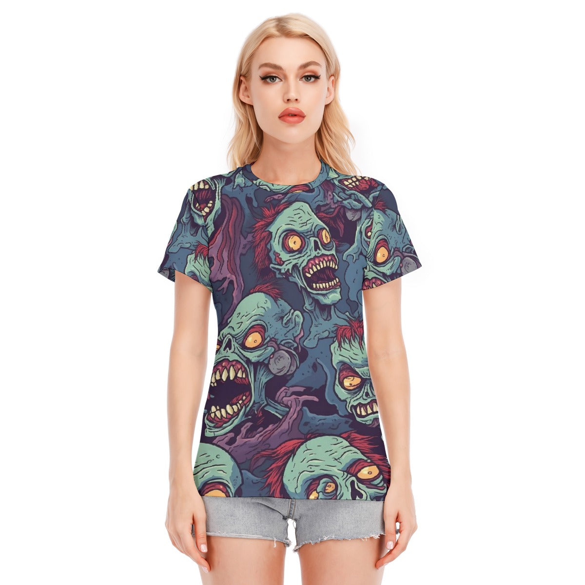 Halloween Women's Round Neck T-Shirt | 190GSM Cotton