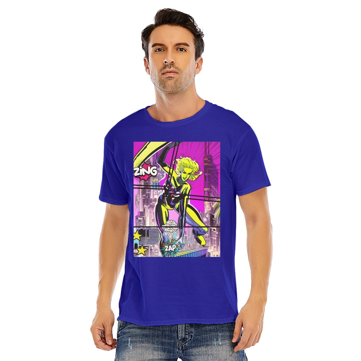 Comic hero Unisex O-neck Short Sleeve T-shirt | 180GSM Cotton (DTF)