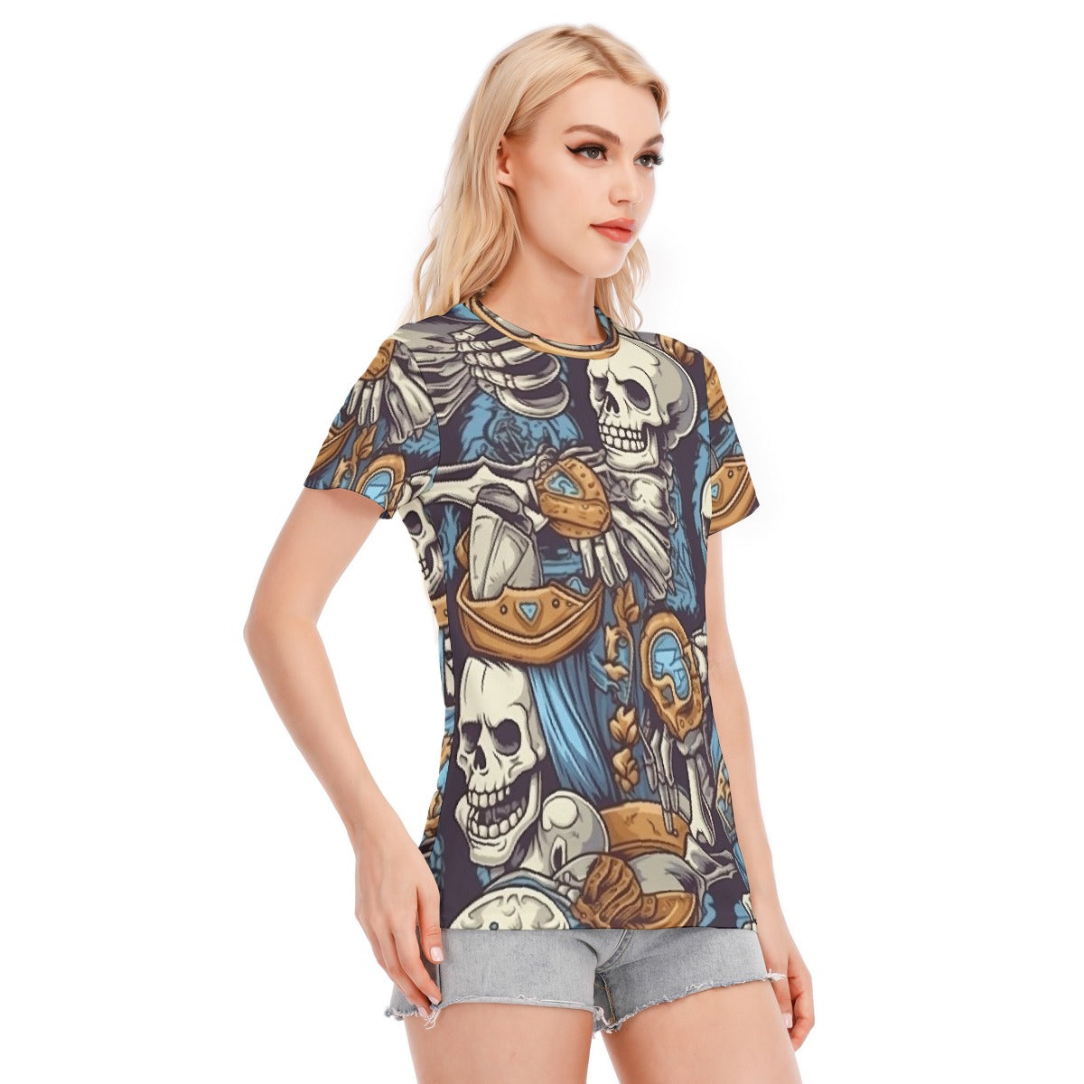 Halloween  Women's Round Neck T-Shirt | 190GSM Cotton