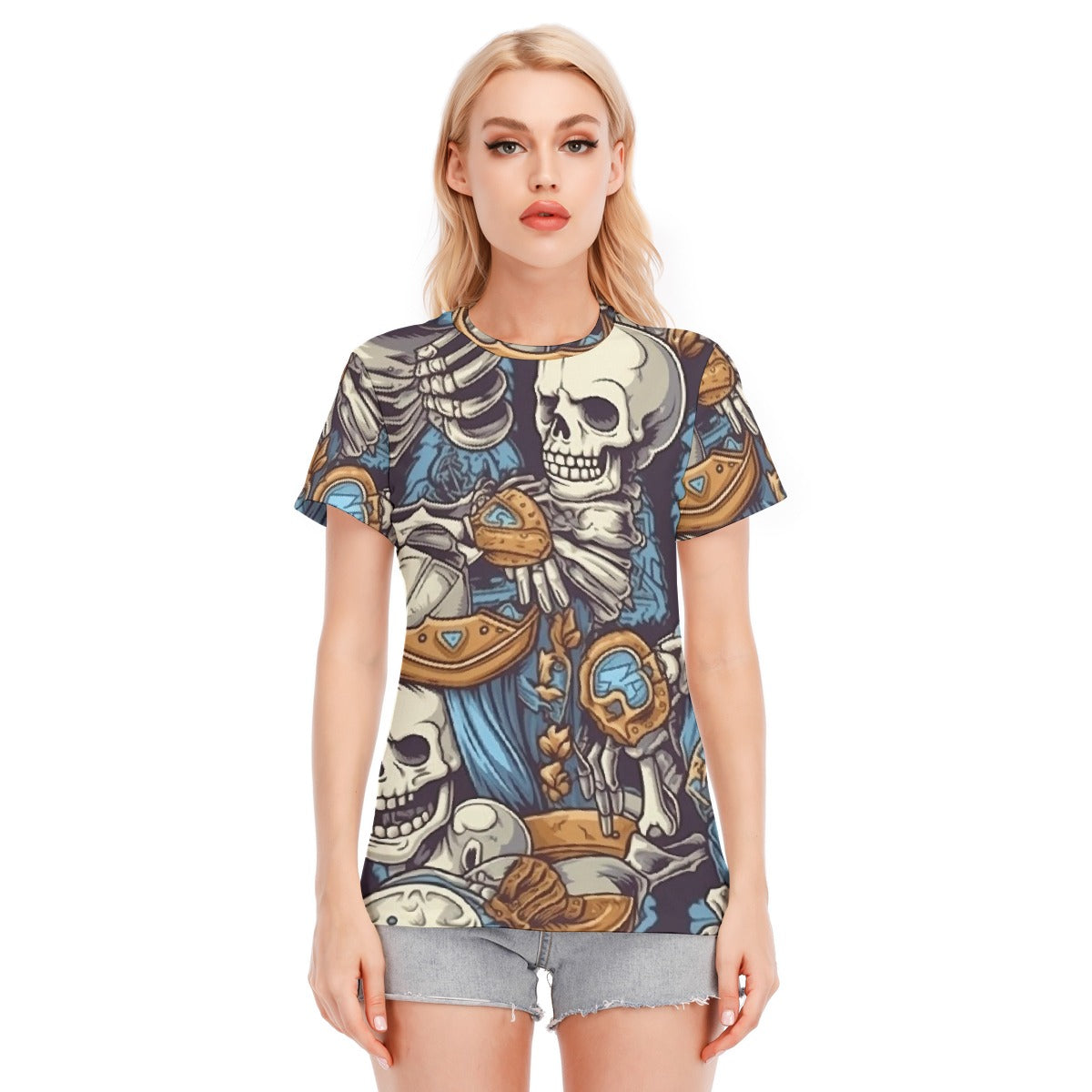 Halloween  Women's Round Neck T-Shirt | 190GSM Cotton